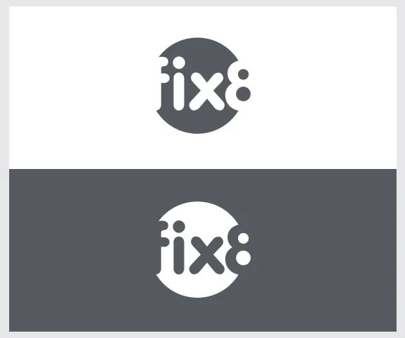 fix8 negative space logo design