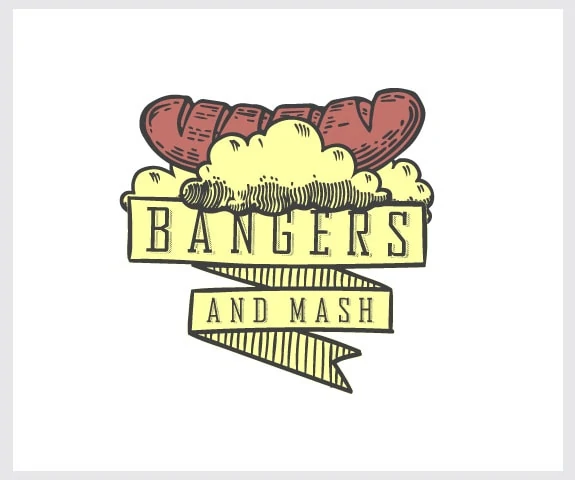 bangers and mash logo design