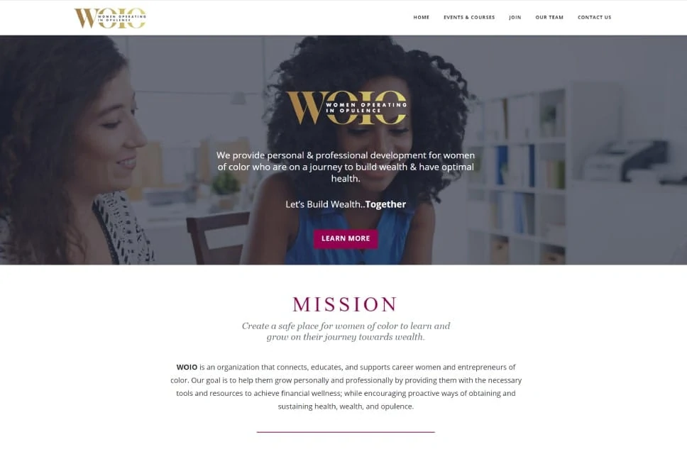 women operating in opulence, affordable website design