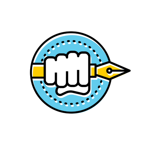 Affordable pen fist logo