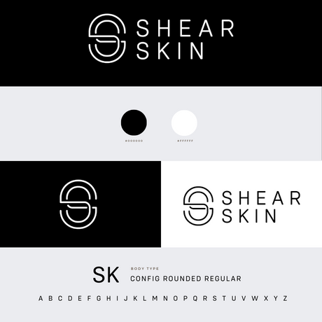 skin car logo design brand guide