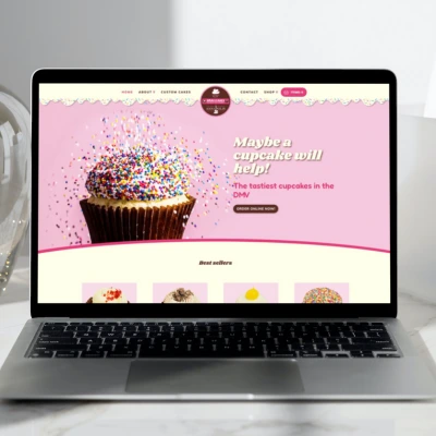 Affordable cupcake shop website design