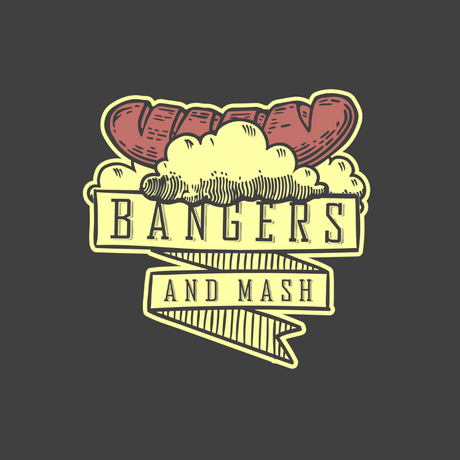 affordable food logo design bangers and mash