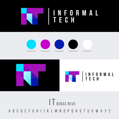 affordable IT tech logo design brand guide